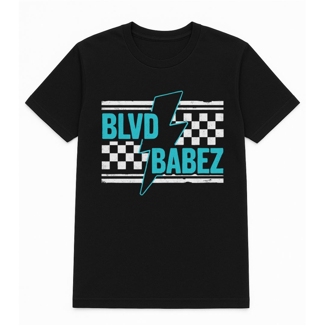 BLVD BABEZ Checkered Tee