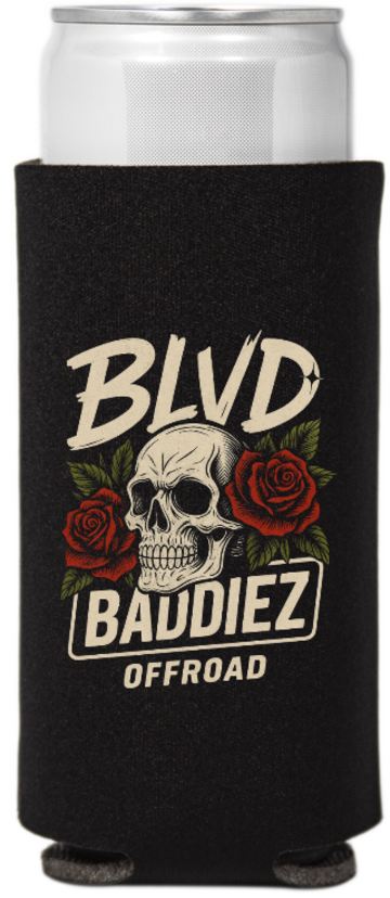BADDIEZ Skull Slim Can Koozie (12 oz)