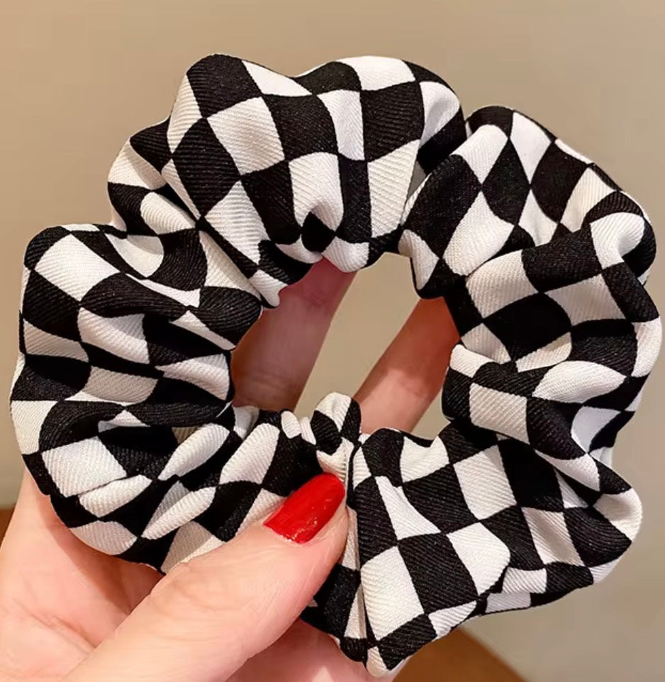 Baddiez Checkered Scrunchie
