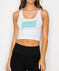 Baddiez Flame Crop Racer Tank